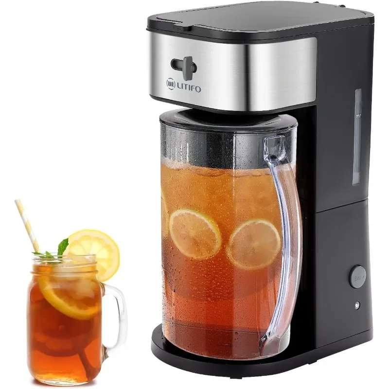 

LITIFO Iced Tea Maker and Iced Coffee Maker Brewing System , Sliding Strength Selector for Taste Customization, Stainless Steel