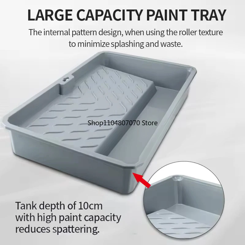 20inch Oversized Tray With 360 ° Turning Wheels Wall Painting Tray Tool Paint Container Can Be Paired With 18inch Roller Brush