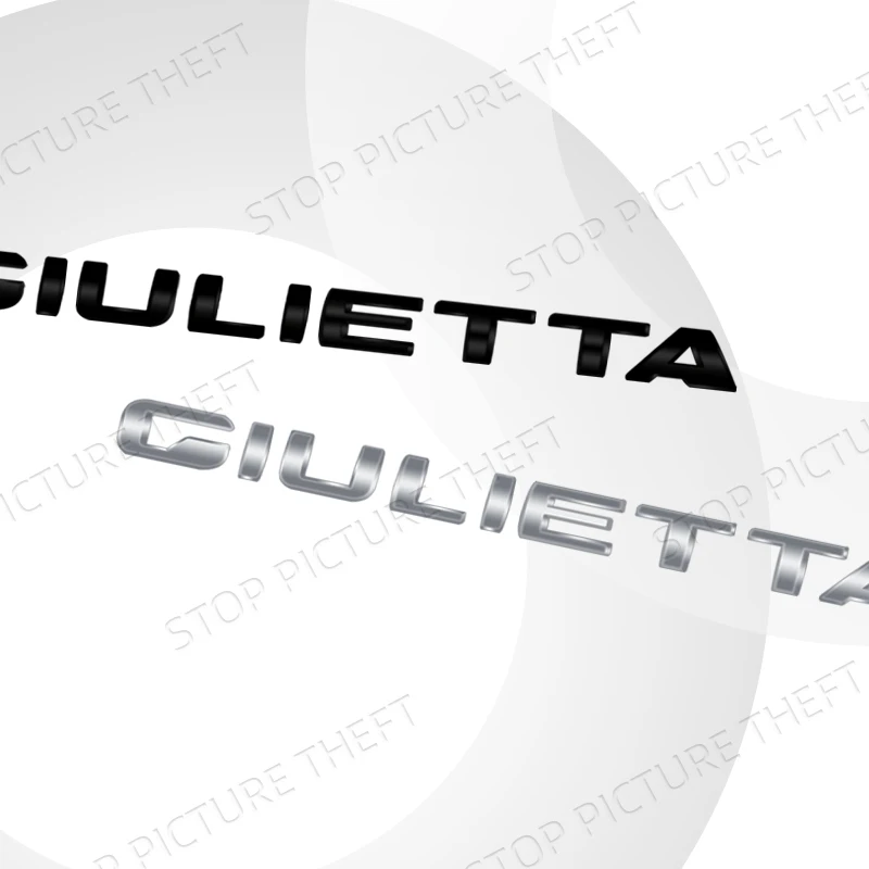 Lega di metallo per Alfa Romeo Giulietta Logo bagagliaio di un\'auto parafango adesivo decorazione emblema distintivo accessori nero lucido