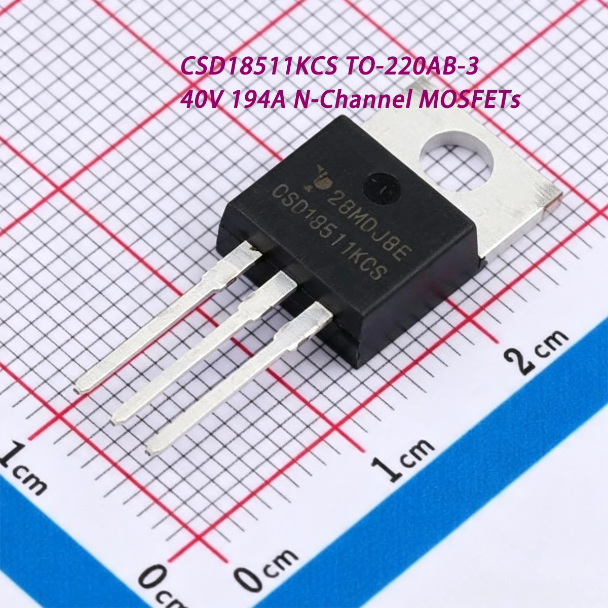 10PCS CSD18511KCS TO-220AB-3 40V 194A 188W 2.6mΩ@10V N-Channel NEW Original Field-Effect Transistor MOSFETs CSD18511KCS