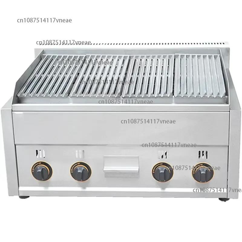 Volcanic Rock Lava Gas Pit Grill Bench Electric Commercial Striped Steaks Roaster Machine Fy-978
