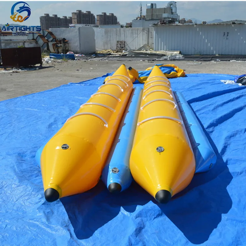 2 Rows Inflatable Water Banana Boat Towable Boat for 12 Persons