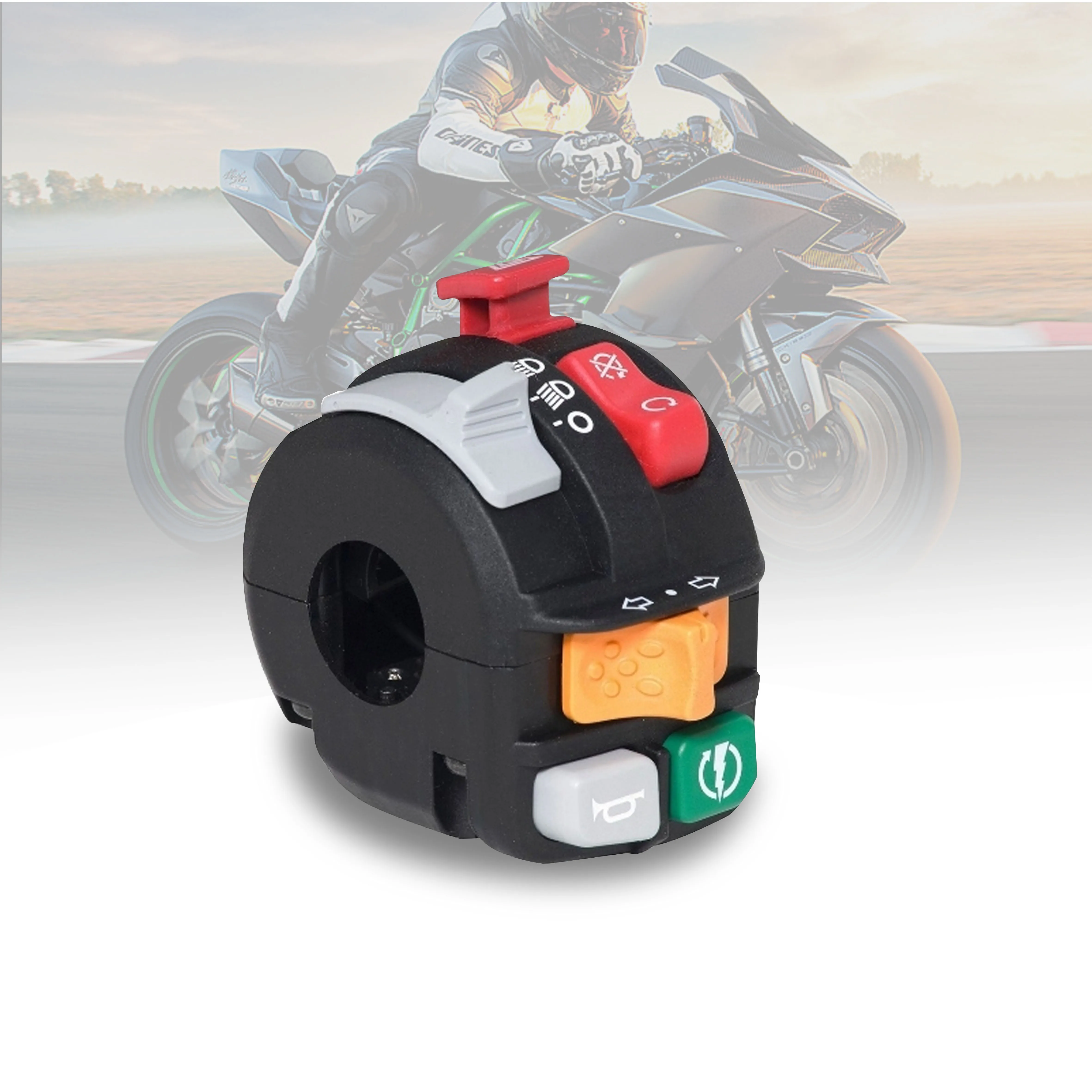 Universal Motorcycle Handlebar Flameout Switch Domino switch Honey well switch(Left +Right/set)OR(LEFT SIDE ONLY)(Right SIDE ONL