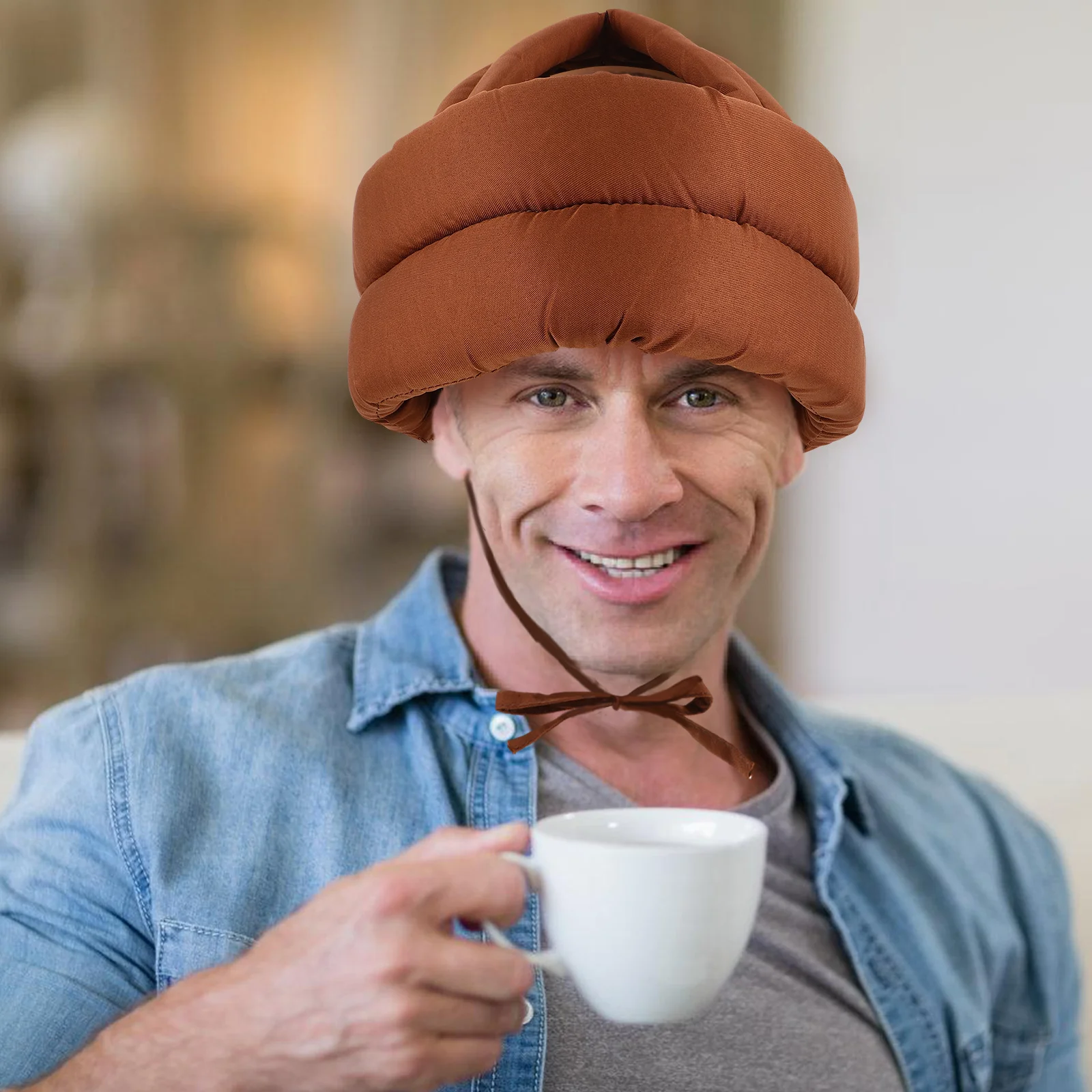 Elderly Protective Hat Anti-Fall Safety Adjustable Strap Breathable Lightweight Senior Head Injury Prevention Cap