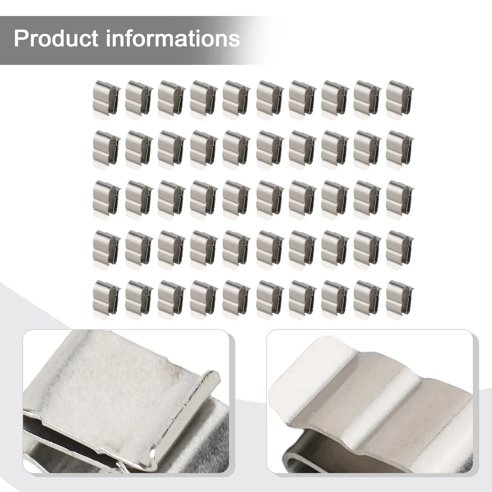 Clamp Solar PV Cable Clip Stainless Steel Solar Cable Fastener Cable Organizer For Automobil Boot Practical Silver