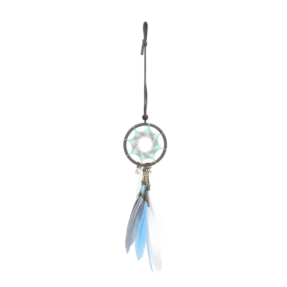 1pcs Durable Handmade Dream Catcher Pendant Woven Design Small Size Car Hanging Decor Feather Dream Catcher Home Decor
