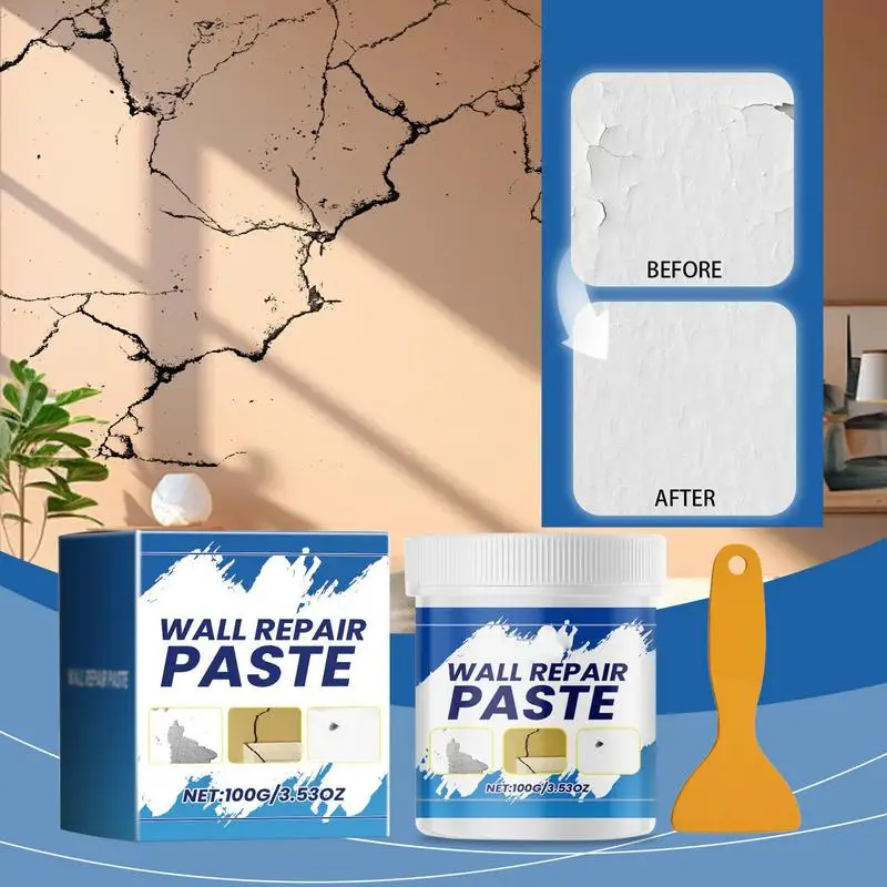 Multipurpose Wall Fixer Paste Spackle Wall Repair Wall Putty Repair Holes Odorless Drywall Patch Repair Ceramic Glaze Repair