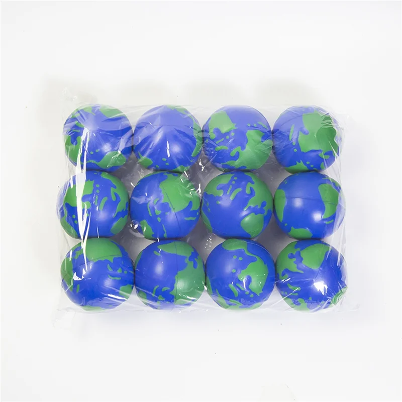 Globo Tema Squeeze Stress Balls, Bola de alívio do estresse, ansiedade Fidget, 2.5 pol, 24 Pack