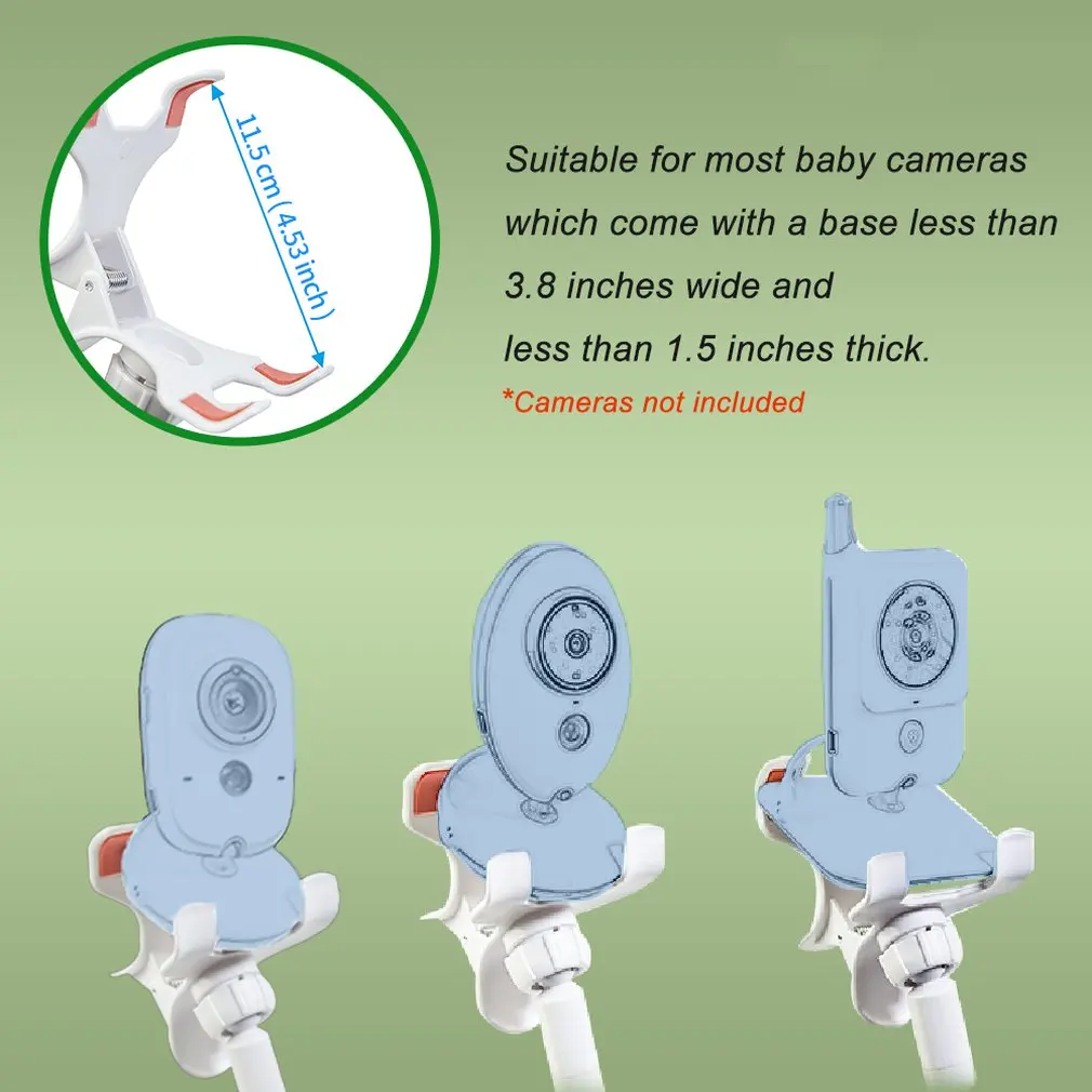 Soporte de cámara Universal multifunción para Monitor de bebé, montaje en cuna de cama, soporte de brazo largo ajustable