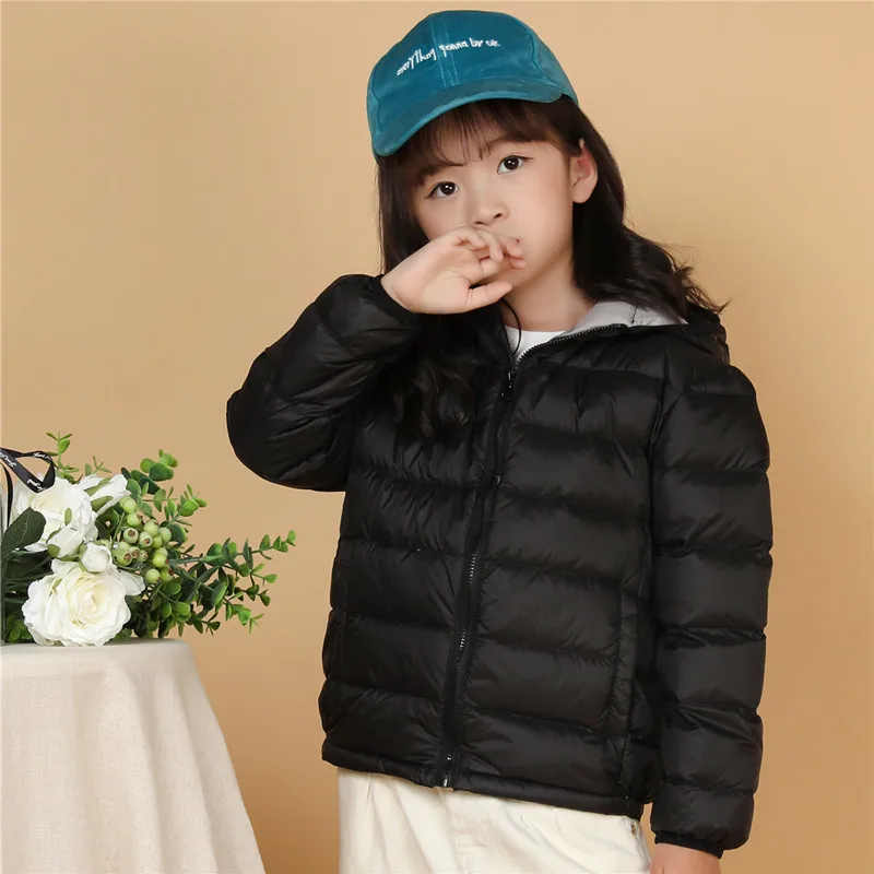 0-10℃ Autumn Winter Kids Down Jackets for Girls Children Warm Hooded Down Coats 2-16 Years Boys Toddler Parkas Outerwear Clothes