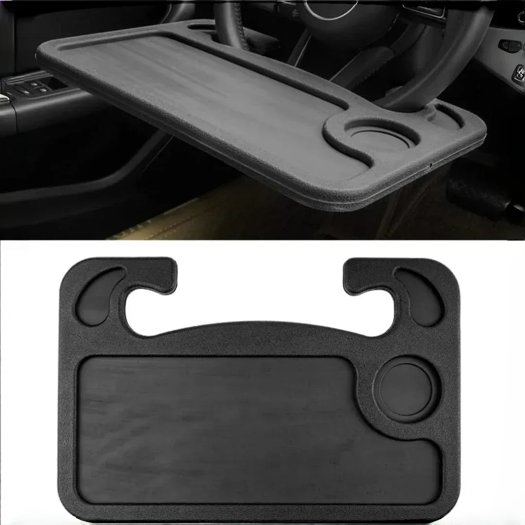 Portable Drinks Holder With Multifunctional Table Desk Notebook Eat Work Cart Drink Coffee Holder Car Steering Wheel