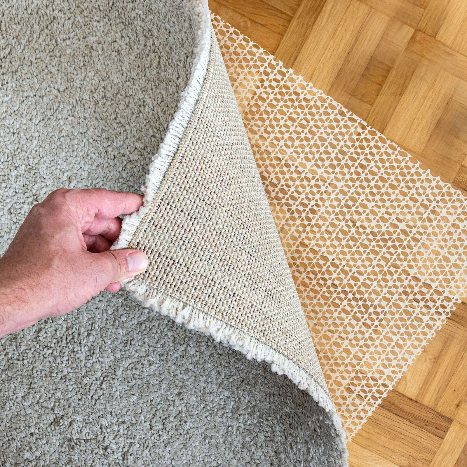 

Противоскользящая подкладка для ковров 200x300 см, фиксатор для ковров на твердых полах, предотвращает скольжение, деформацию и повреждения, защита от износа