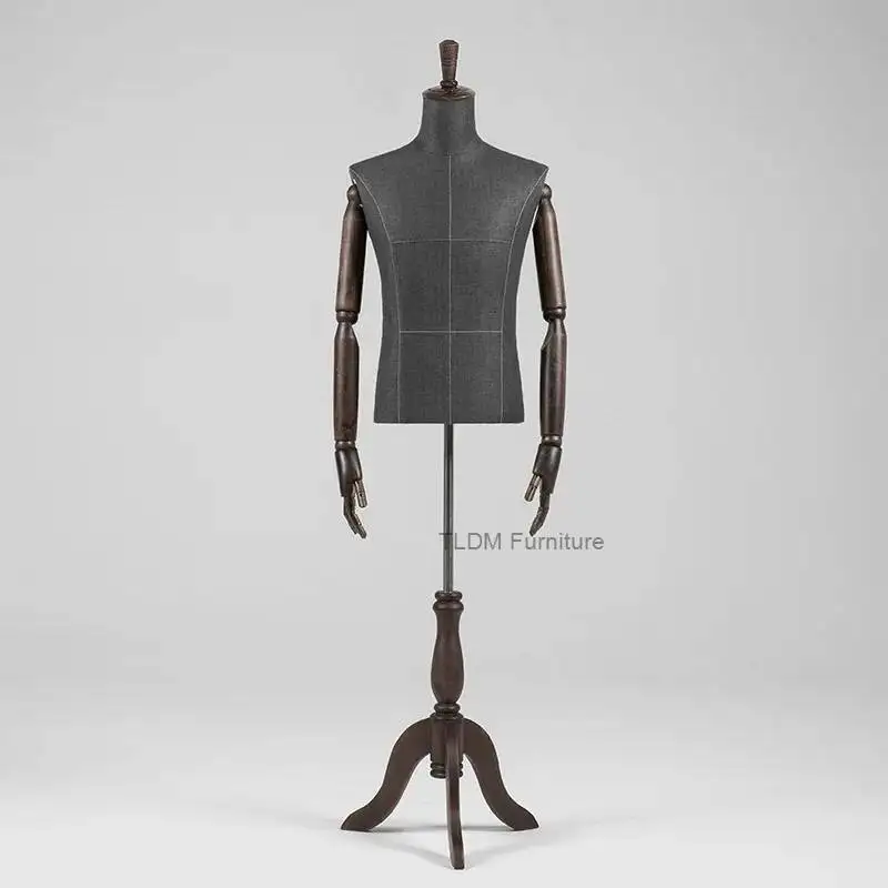 

Suit Sewing Store Mannequin Prop Men's Nordic Window Display Stand Half-body Mannequin Garment Creative Clothing Supplies FYMQ