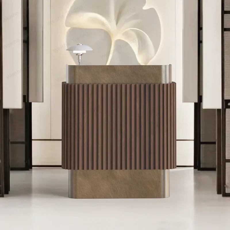 

Office podium 70 100 cm Modern reception desk Welcome desk Stainless steel checkout page Customer center reception counter desks