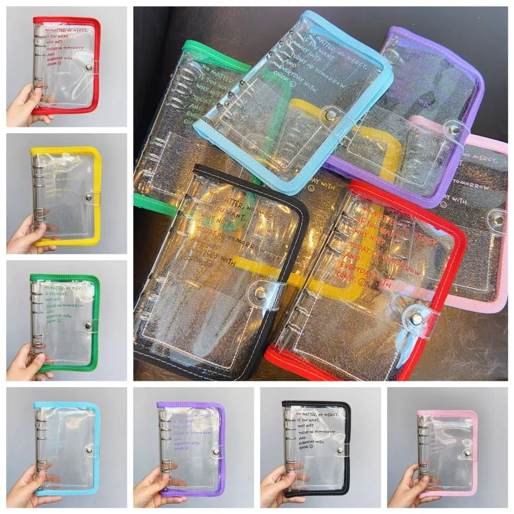 

A5/A6 Idol Photo Album Cover 6-Hole PP Name Card Holder Transparent Loose-leaf Binders Albums Cover Photocards Collect