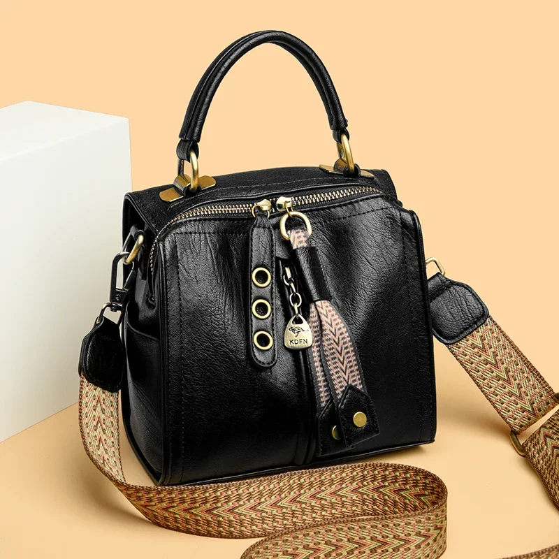 Nowe wysokiej jakości torby z PU damska torba na ramię modna atmosferyczna torba typu Crossbody damska torba dla mamy o dużej pojemności portfel damski