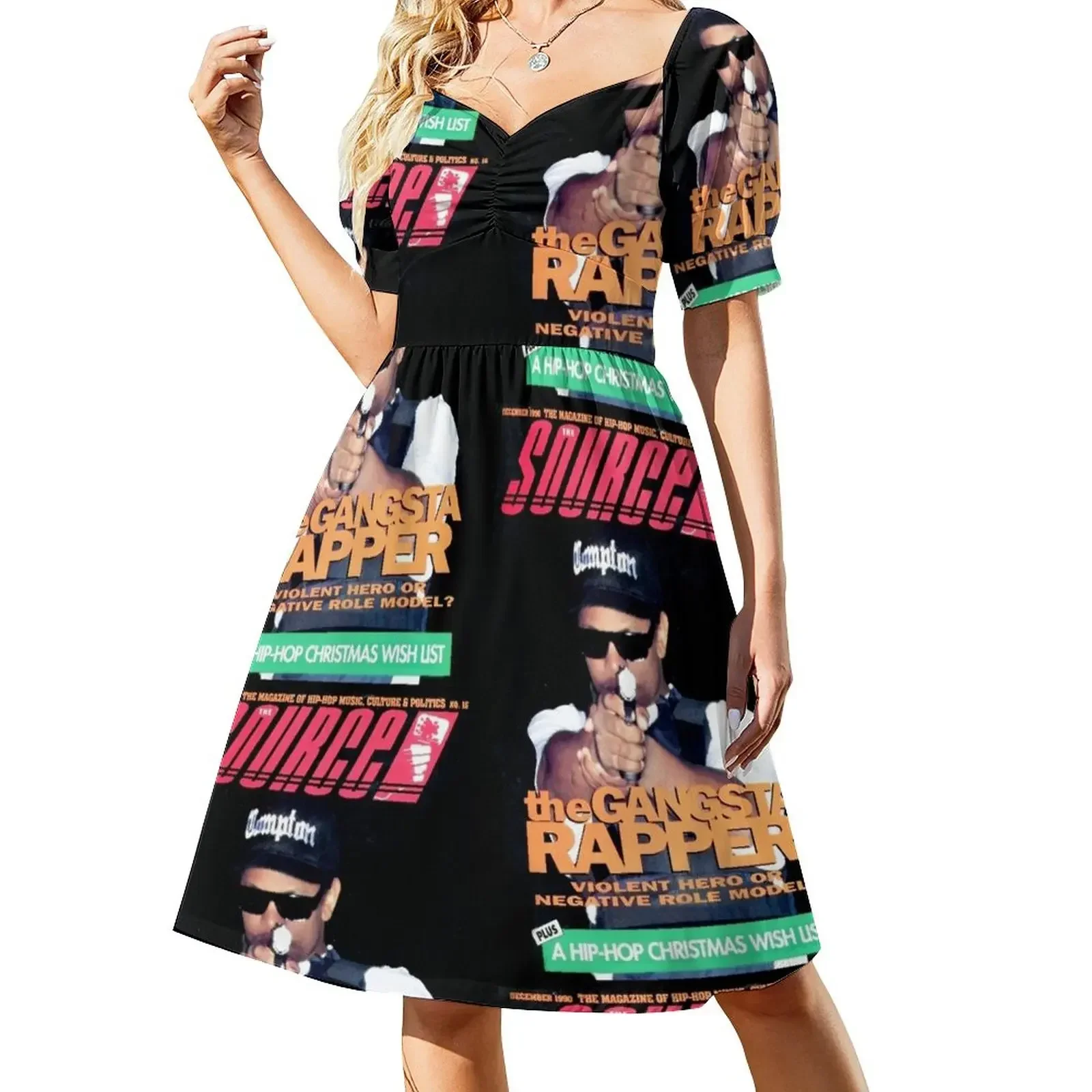 

Source 90s Short-Sleeved Dress dresses for womens women's clothing summer 2025 novelties elegant women's sets Dress