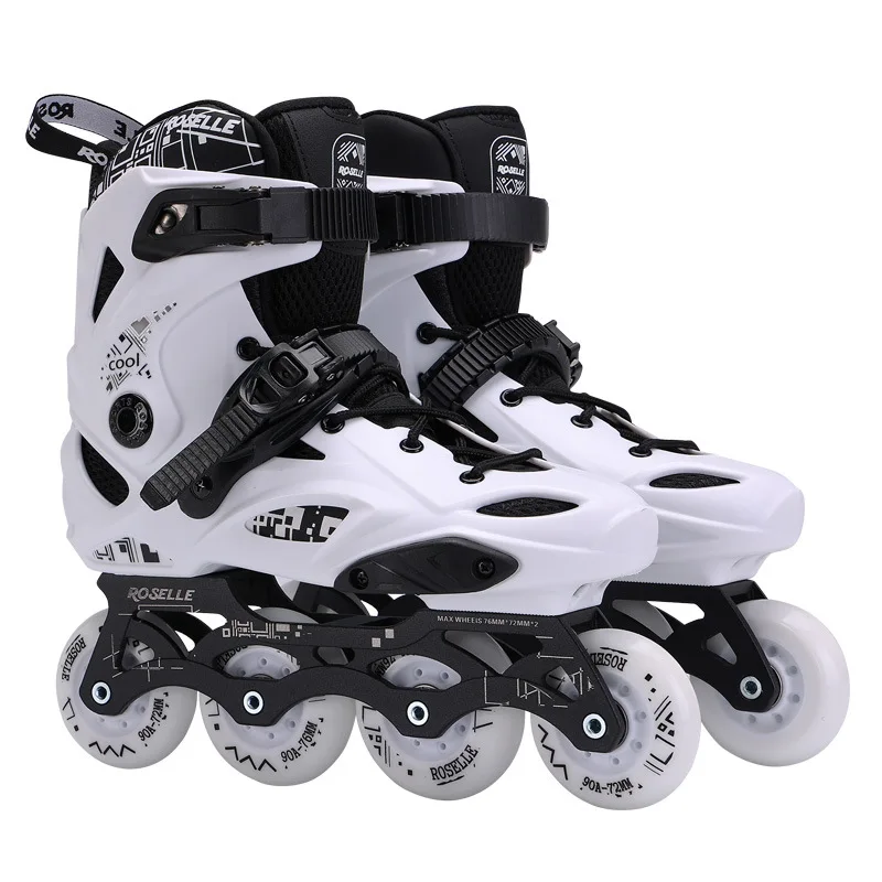

Skate Adults Inline Skates Freestyle Slalom Roller Skating Boots Rocked Wheels Skate Patines for Women Men 35 to 44