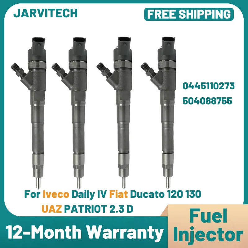 New Diesel Fuel Injector 0445110273 504088755 For Iveco Daily IV Fiat Ducato 120 130 2.3 JTD UAZ Patriot 2.3D 504377671