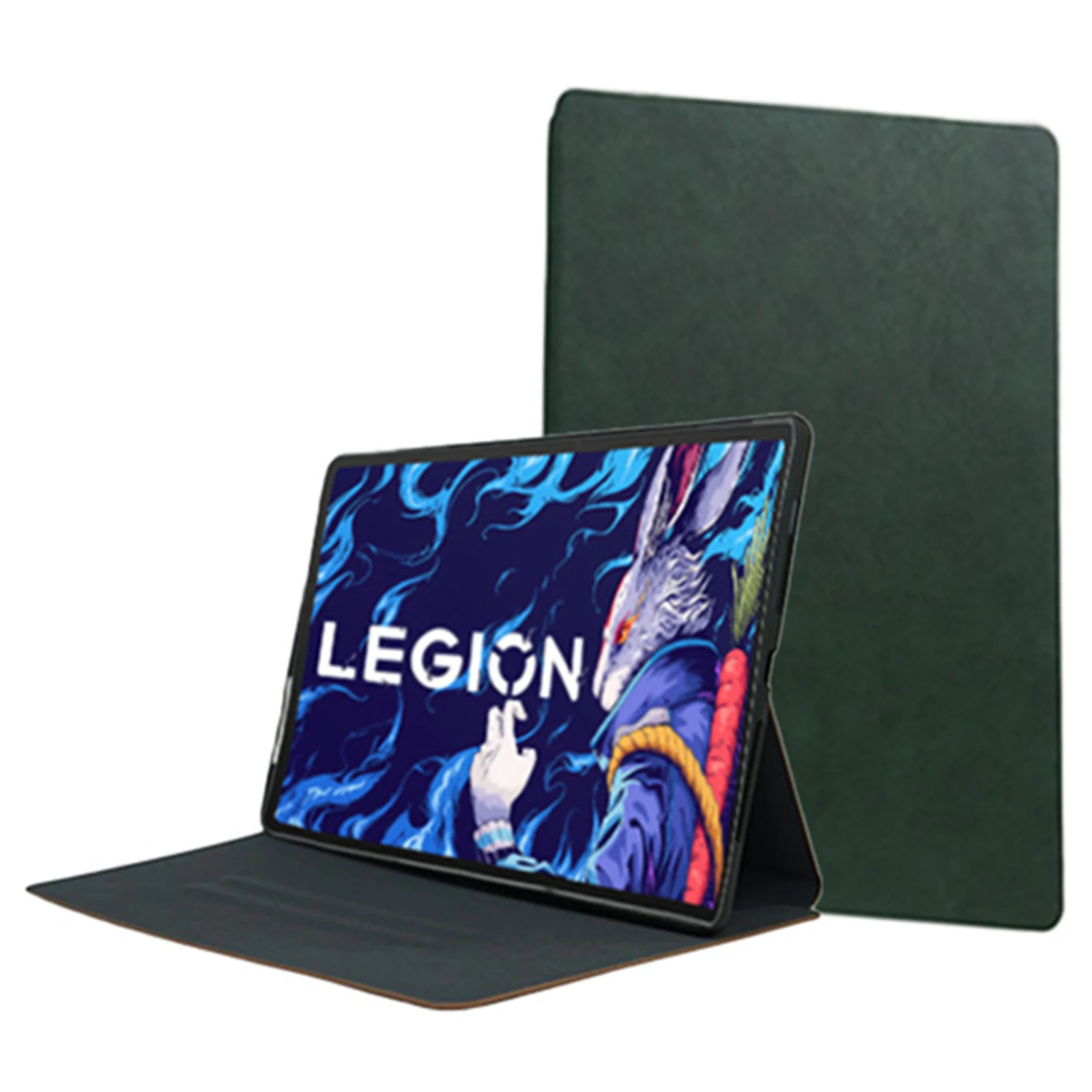 For Lenovo Legion Y900 13 Shockproof Case PU Leather Tablet Cover with Stand - Green