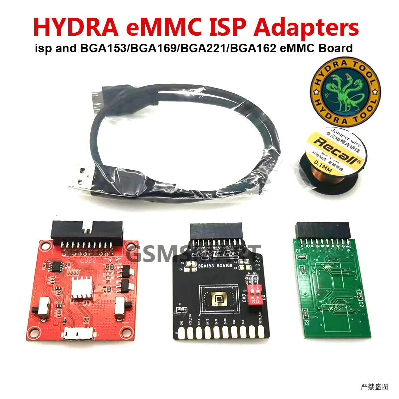 НОВЫЙ адаптер HYDRA eMMC ISP 2024, инструмент BGA153, BGA169, BGA221, BGA162 eMMC, вырывная плата