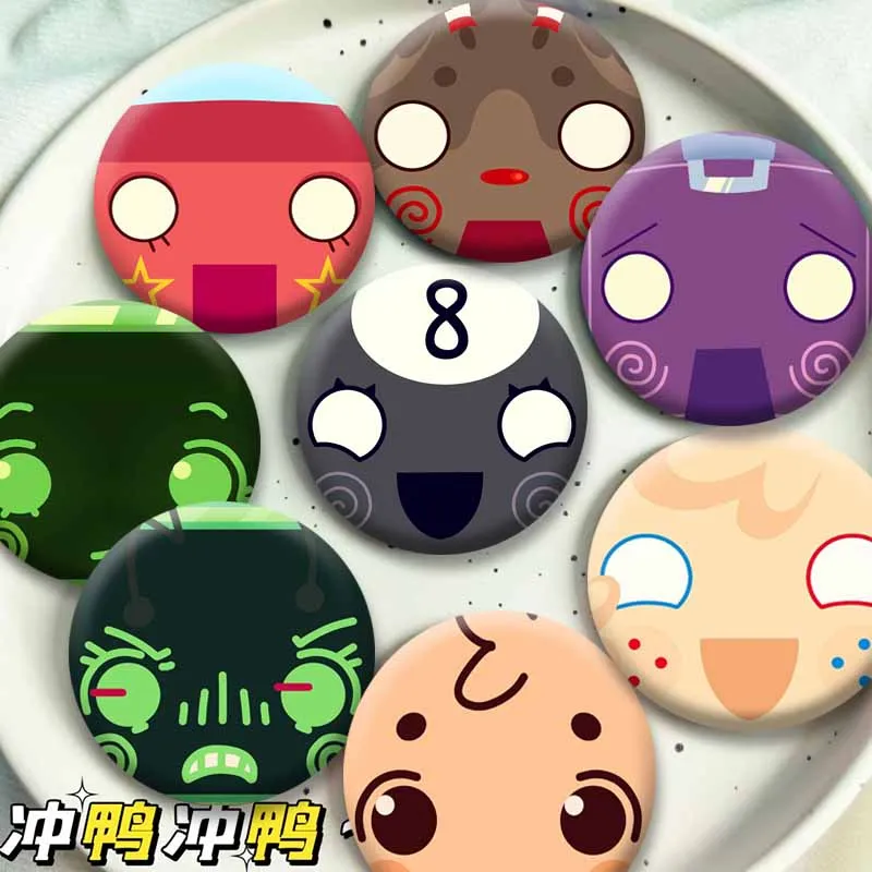 Funny Sprout Vee Finn Dyle Dandy Bassie Meme Badge Anime Game Role Button Brooch Cute Cartoon Lapel Pin Collection Jewelry Gifts