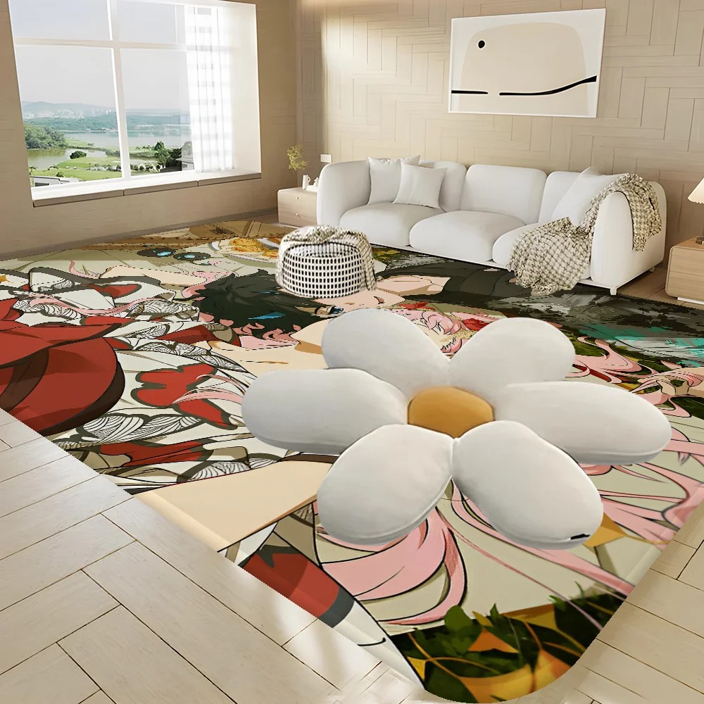 Zero Two Darling In The FranXX Anime Room Mats Washable Non-Slip Living Room Sofa Chairs Area Mat Kitchen Alfombra