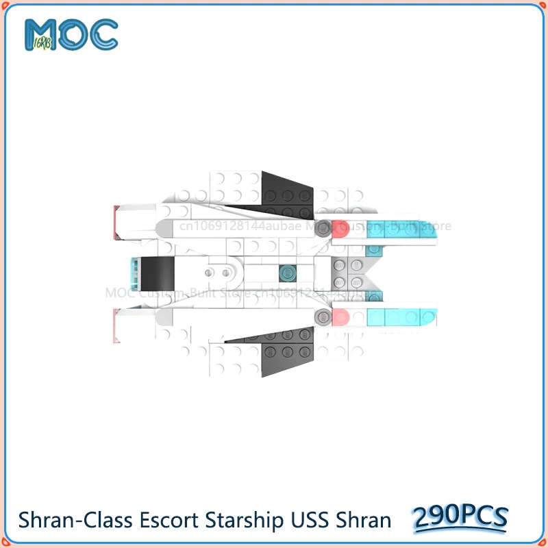 Shran-Class Escort Starship USS Shran MOC Building Blocks DIY Assemble Bricks Space Model Collection Display Toys Gifts 290PCS