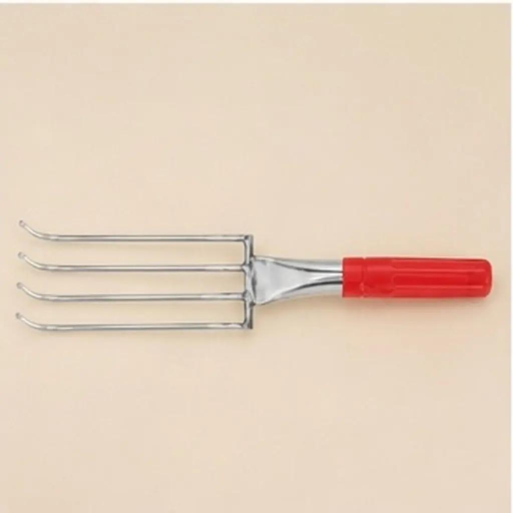 2Pcs Clam Rake Stainless Steel Handheld 4 Prong Heavy Duty Clam Digging Tool Beach Shellfish Harvester Foraging