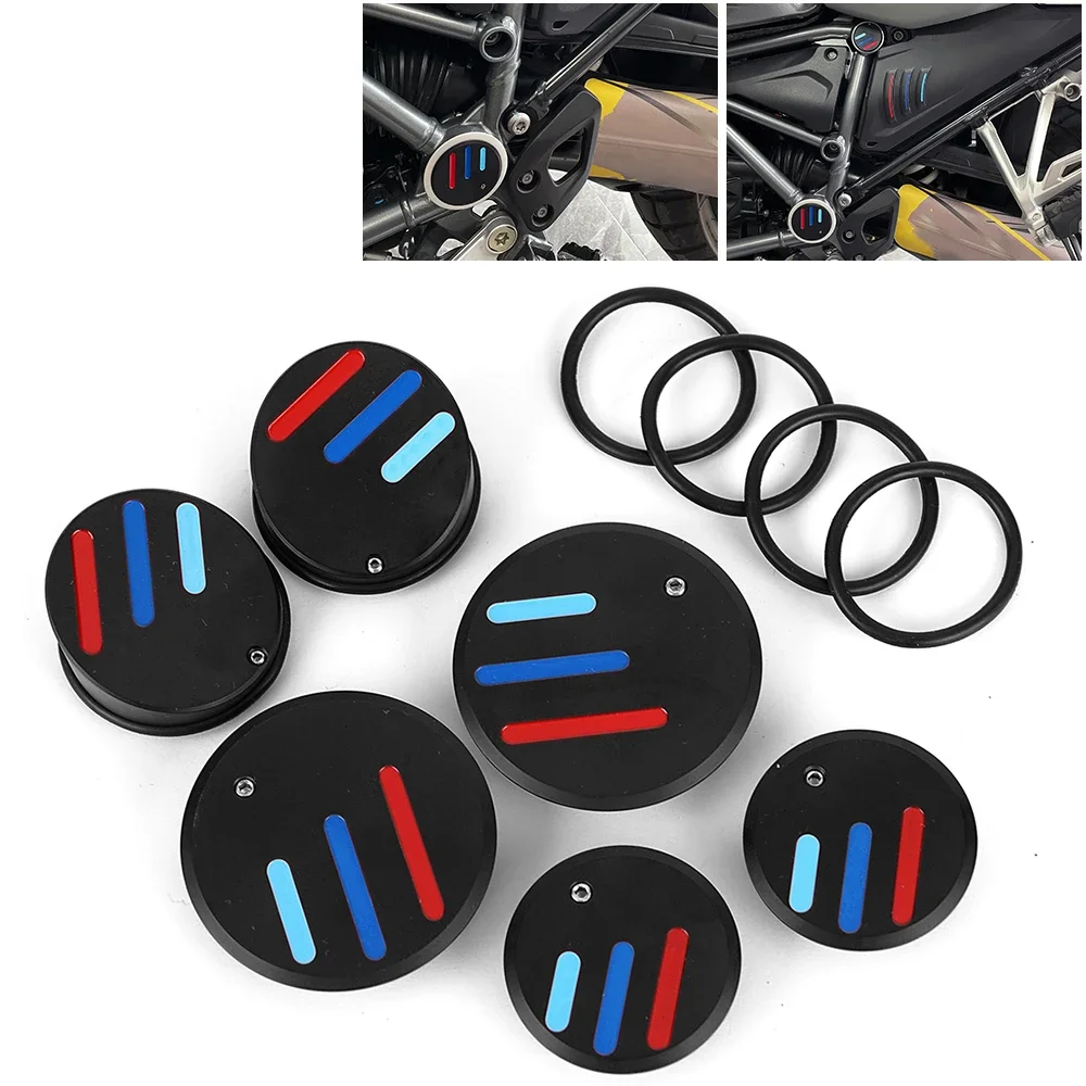 

Motorcycle Aluminum Frame Hole Plug Cap Cover Set For BMW R1250GS LC ADVENTURE 2019-2021 R1200GS LC 2014-2019