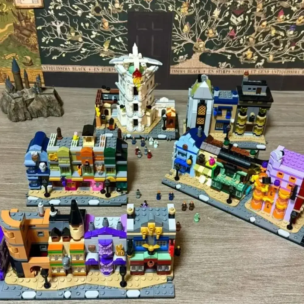 2750 قطعة تناسب 76444 زقاق رائع اللبنات متجر العمارة الطوب للأصدقاء ديكور عرض الشارع هدايا عيد الميلاد عيد الميلاد