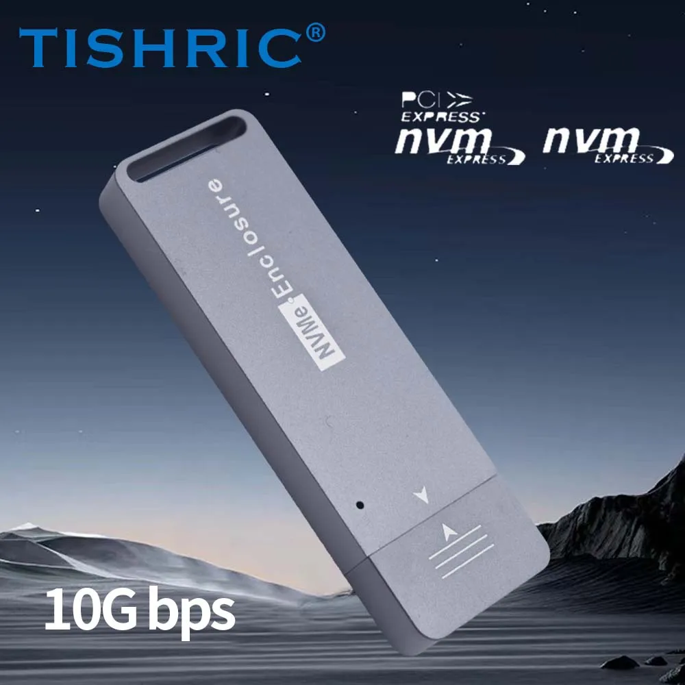 حافظة TISHRIC SSD M.2 حاوية القرص الصلب NVME M.2 USB3.1 صندوق خارجي للقرص الصلب يدعم 2242 SSD لأجهزة الكمبيوتر المحمول
