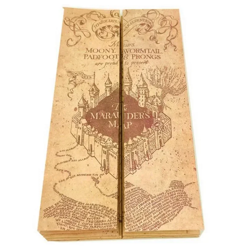 Marauder\'s Map Movie Perimeter Marauder Magic The Boy Who Lived Treasure Hunt Poster Vintage Decorative Painting Stamping Gift