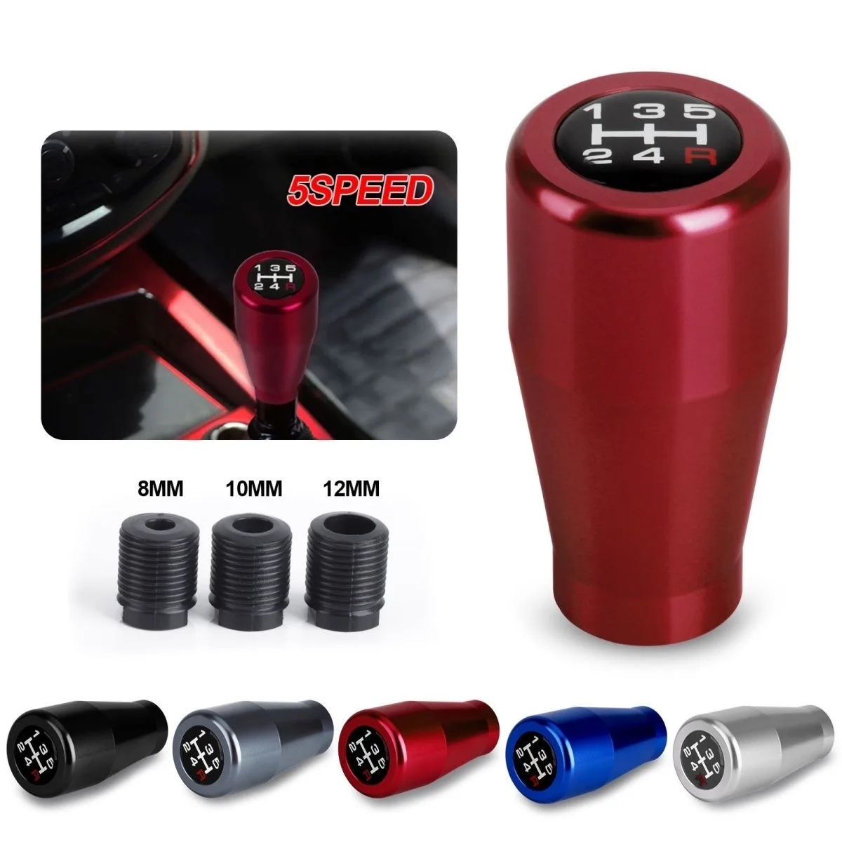 

Car Aluminum Gear Shift Knob Auto Manual Stick Shifter Lever AT MT Fit For Honda Toyota Nissan Mitsubishi Ford