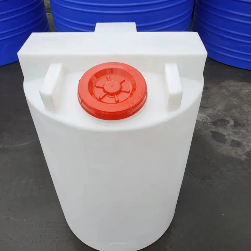 

Thickened PE dosing barrel, sewage treatment tank, plastic round, flip cover, acid and alkali dosing stirring