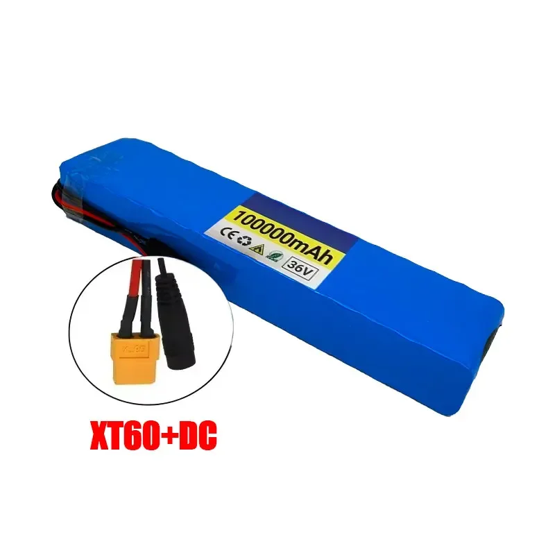 36V 20Ah 18650 Rechargeable Lithium Battery Pack 10S3P 1000W with BMS for Bicycle Scooter Battery Pack+Charger