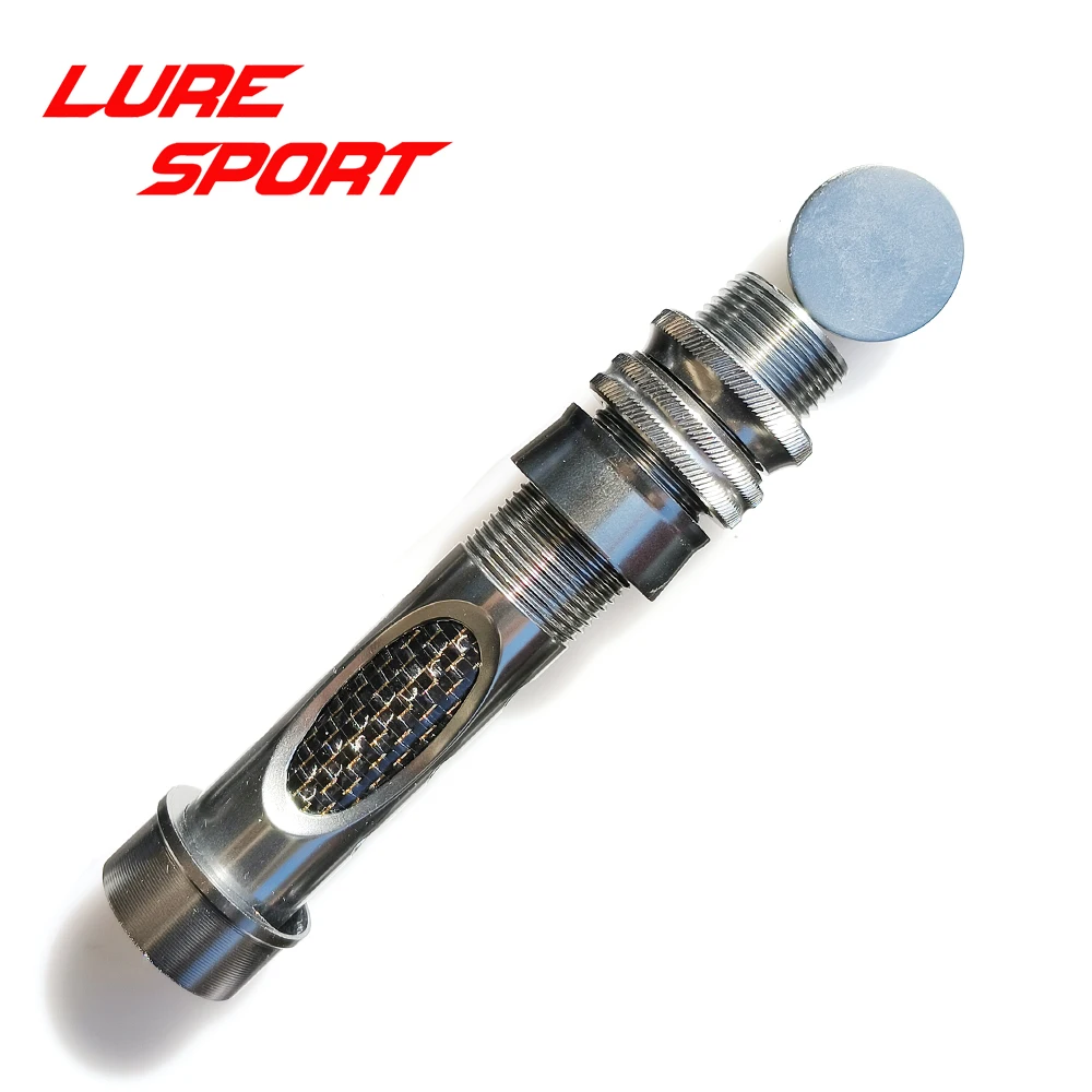 LureSport 2pcs  Fly Reel seat Aluminum body Carbon Tube Fishing Rod Building Component Repair Pole DIY Accessory