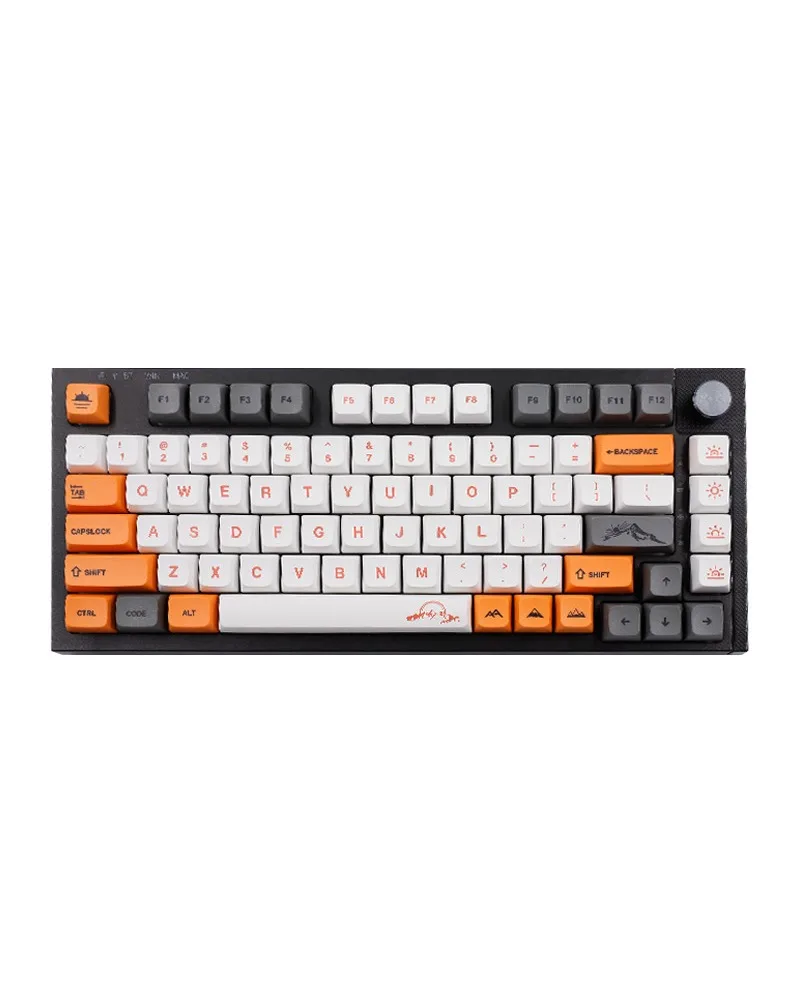 134 key sunset keycap PBT hot sublimation DIY material production mechanical keyboard cap