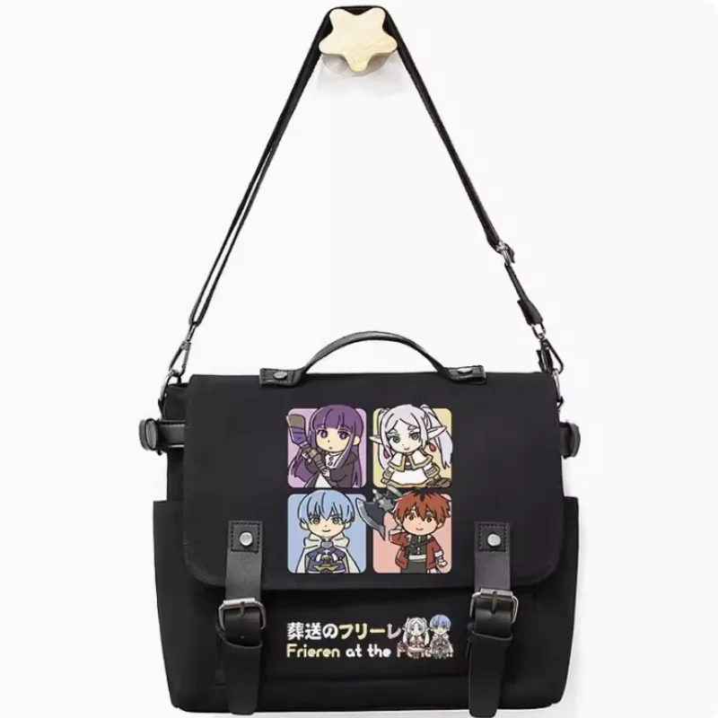 Anime Frieren no Saco do Funeral, Unsix Moda, Casual Crossbody Student Messenger Bolsa, Adolescentes, B814