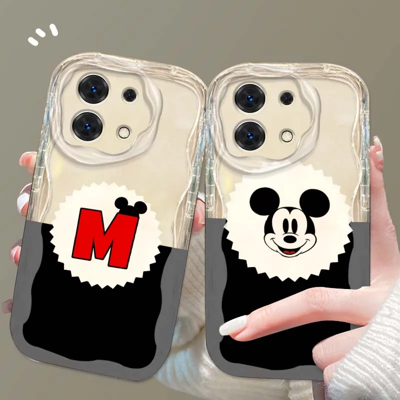 

Чехол для телефона с изображением Микки и Минни Диснея для Xiaomi Redmi Note 14 13 12 12S 11 10 9 9S 8 Pro Plus 4G 5G Wave Oil Cover Soft