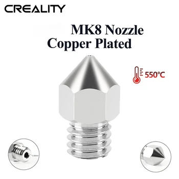 Creality MK8 – buse en cuivre plaqué, antiadhésive Durable, filetage M6 haute Performance pour imprimantes 3D pour CR10 Hotend ENDER3