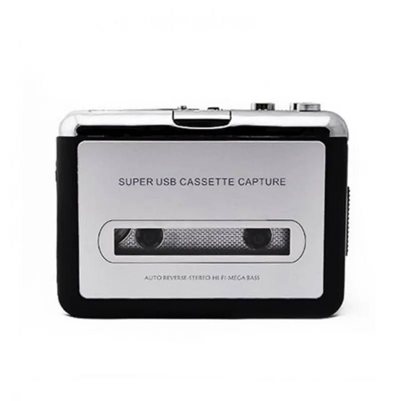 Portable Cassette Tape Player USB Digital Audio Capture Device Auto Reverse Stereo HiFi Cassette Converter