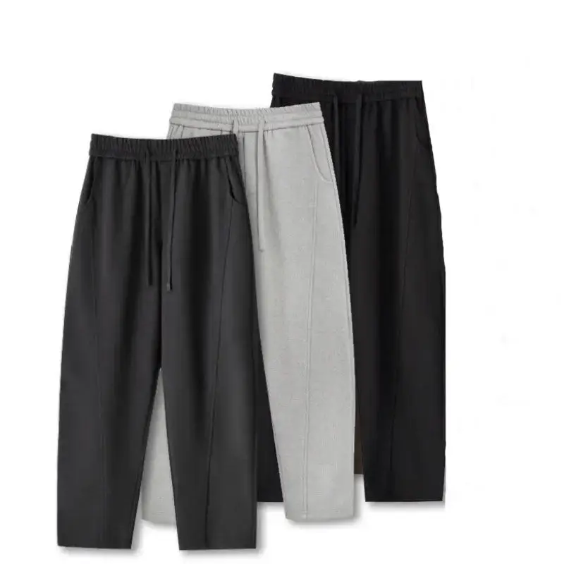 

Мужские свободные широкие брюки больших размеров, весна-осень, брендовая одежда Big irt, прямые брюки-трубы, повседневные брюки для молодежи