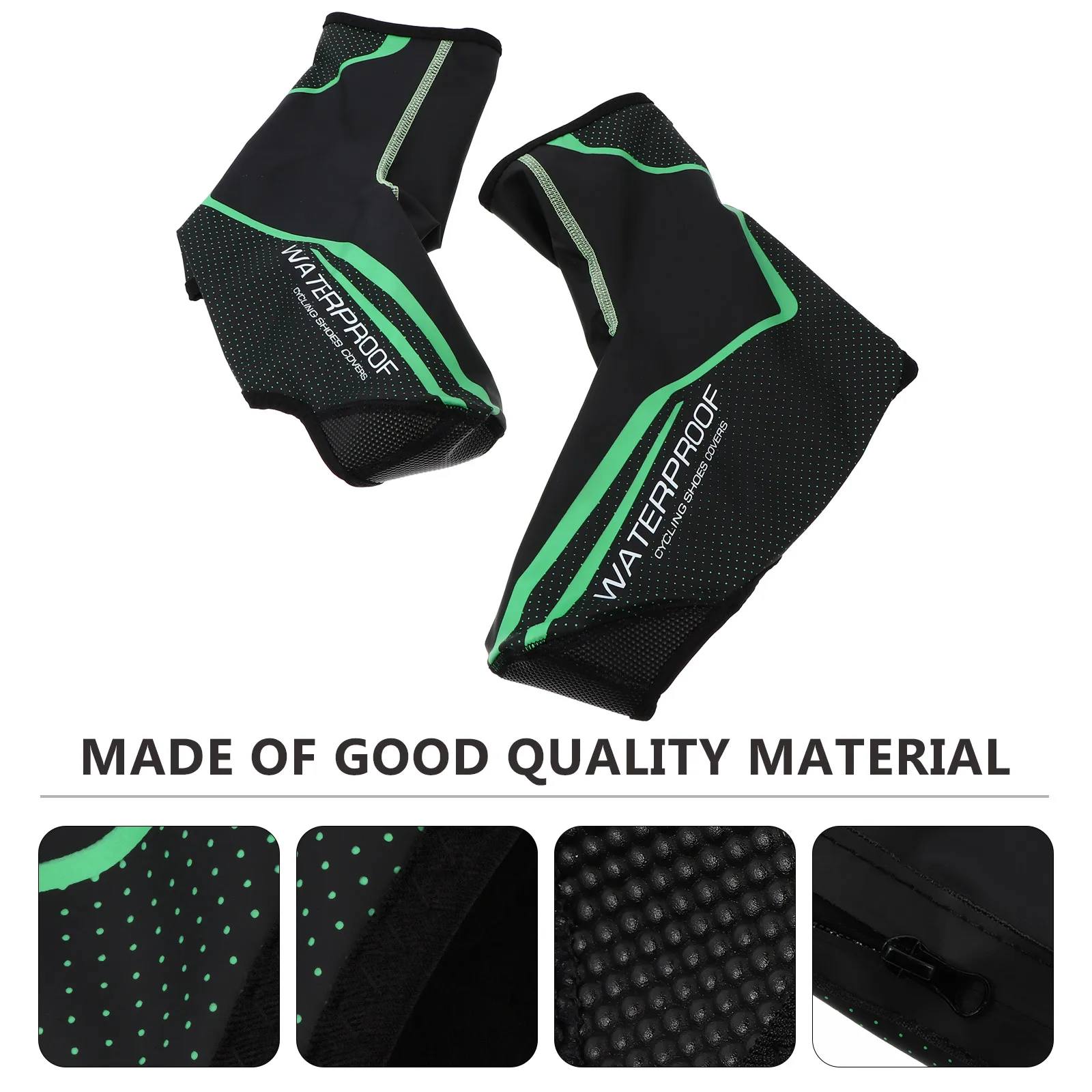 

Winter Shoes Cover Waterproof Cycling Shoe Covers Warm Pu Windproof Overshoes Riding Reflective Strips Thermal Portable