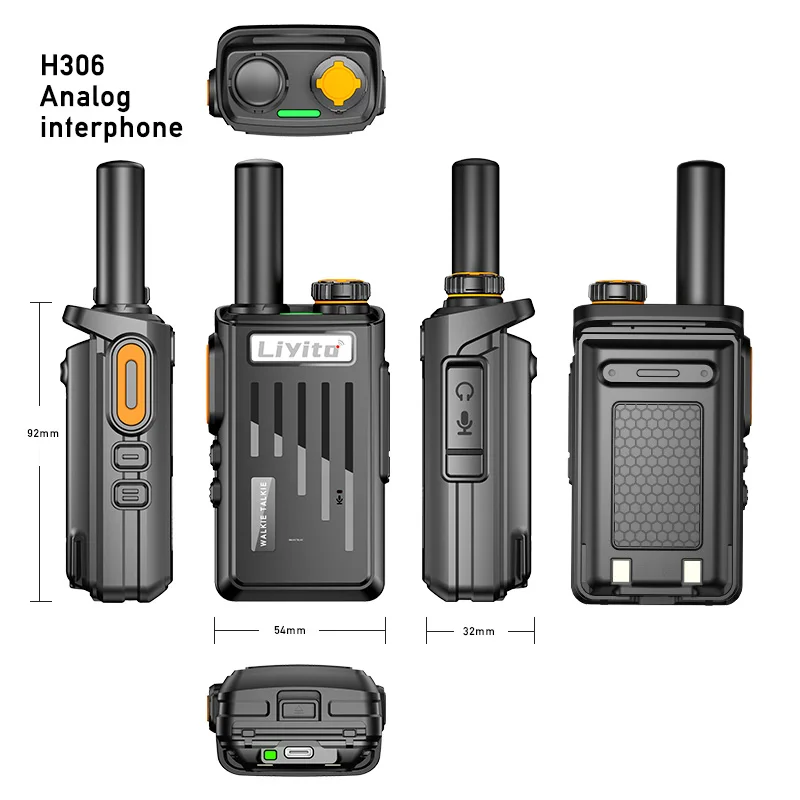 Two way radio Small portable 5W UHF analog walkie talkie camping long range communication children LIYITO