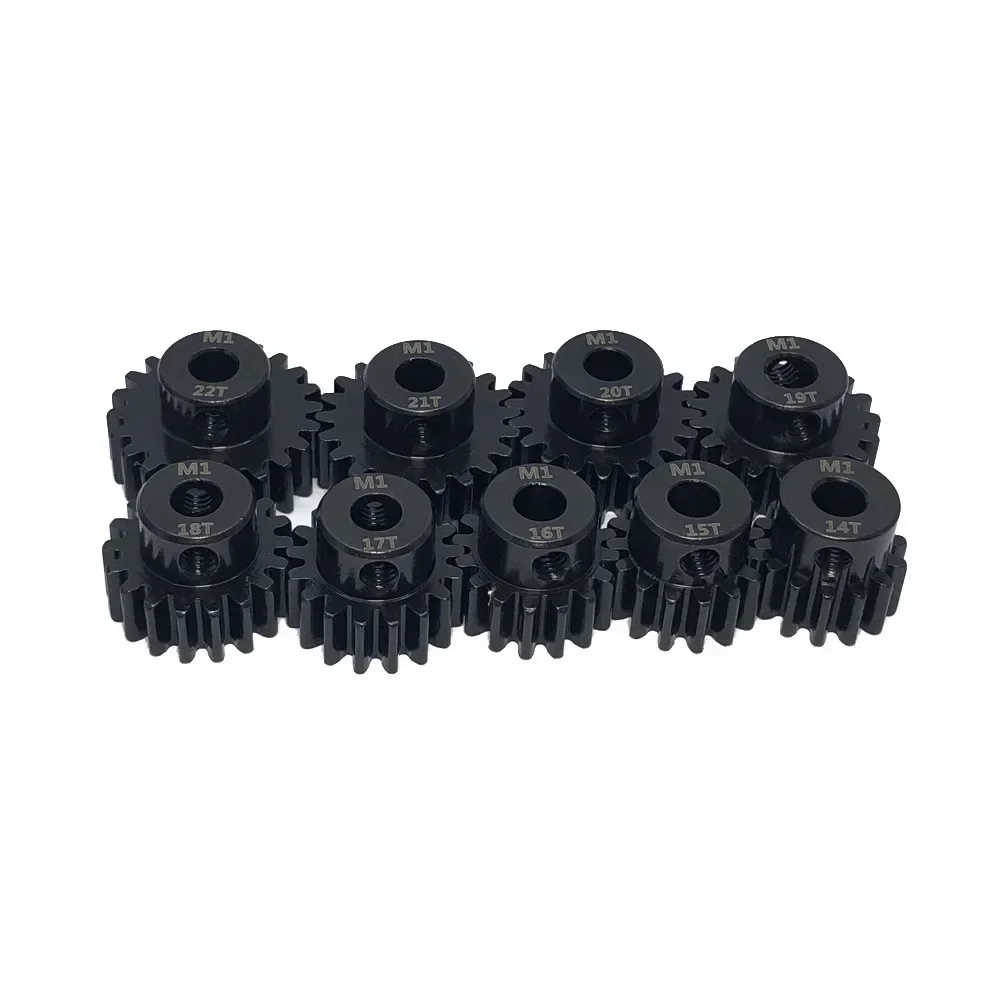 Alta calidad 11T-30T Material endurecido M1 5mm eje Metal piñón Motor engranaje para 1/8 RC Buggy truggy Monster truck