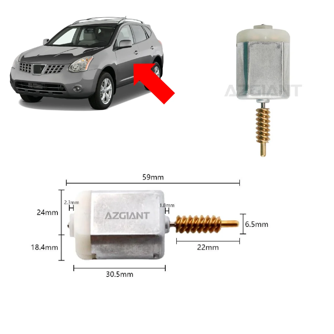 

1PC door lock motor for Nissan Rogue X-Trail 2008-2013 drive passenger side 80501-JM10A front LR