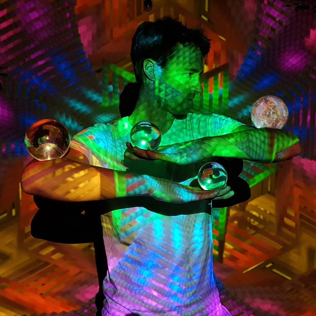 كرة شعوذة متصلة مقاس 3 بوصات، ضياء. كرة فوشجي سحرية فائقة التلاعب من الكريستال الأكريليك مقاس 75 مم #6