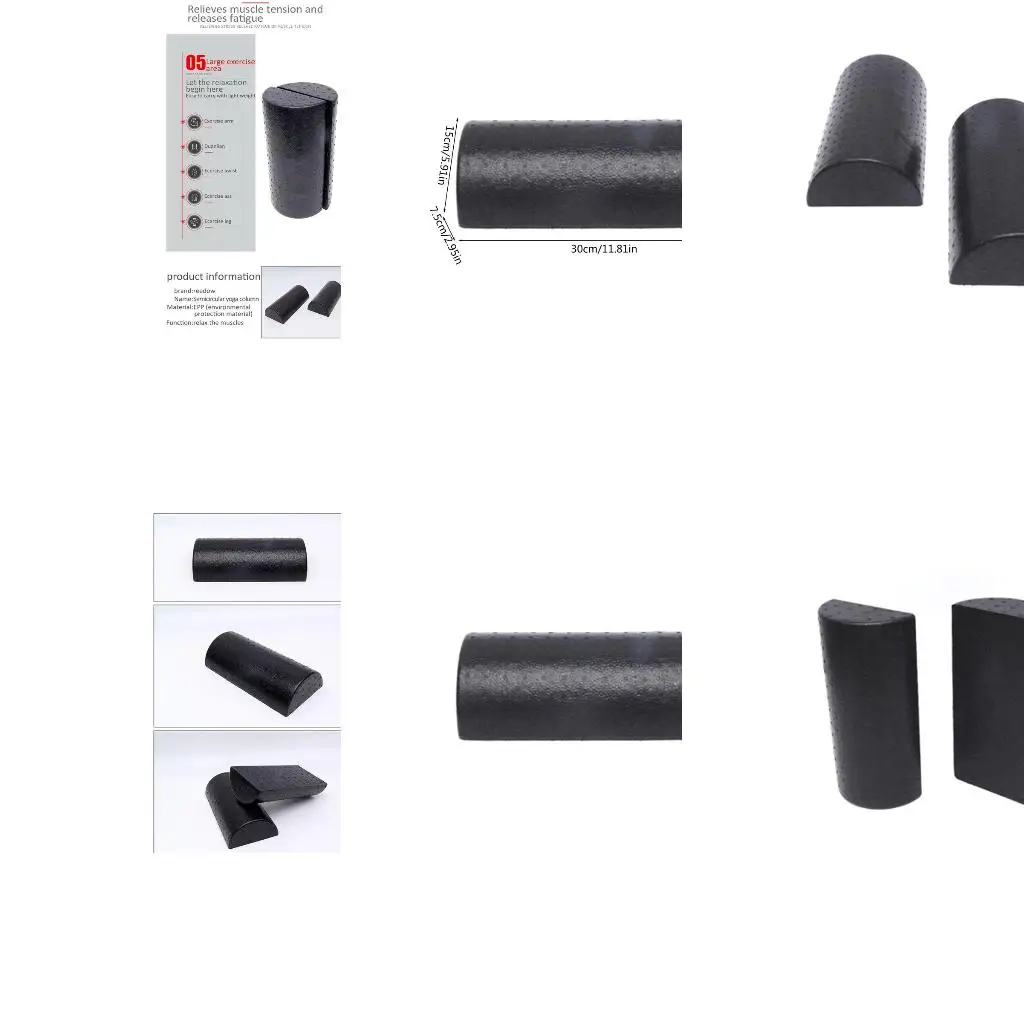Q39E Half-Round Exercise Foam Rollers Pilates Roller for Exercise, Massage, Muscle Recovery