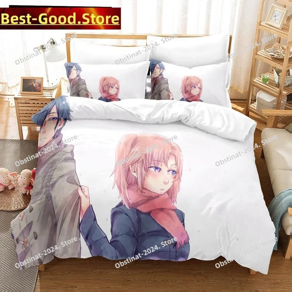 Engaged to the Unidentified Anime 3D Printing Comforter Bedding Set,Duvet Cover Bed Set Quilt Cover Pillowcase,King Queen Size